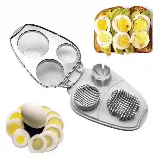 Cortador Rebanador De Huevos Multifuncional Manual 3 En 1