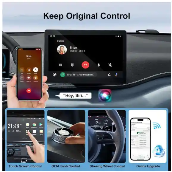 Adaptador Bluetooth Celular A Carro Carplay Android Auto