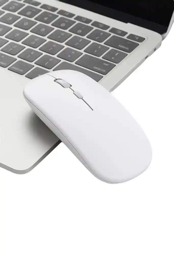 Mouse Inalambrico Con Bluetooth Recargable Blanco