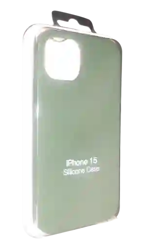 Forro Silicone Case Iphone 15 Verde Militar