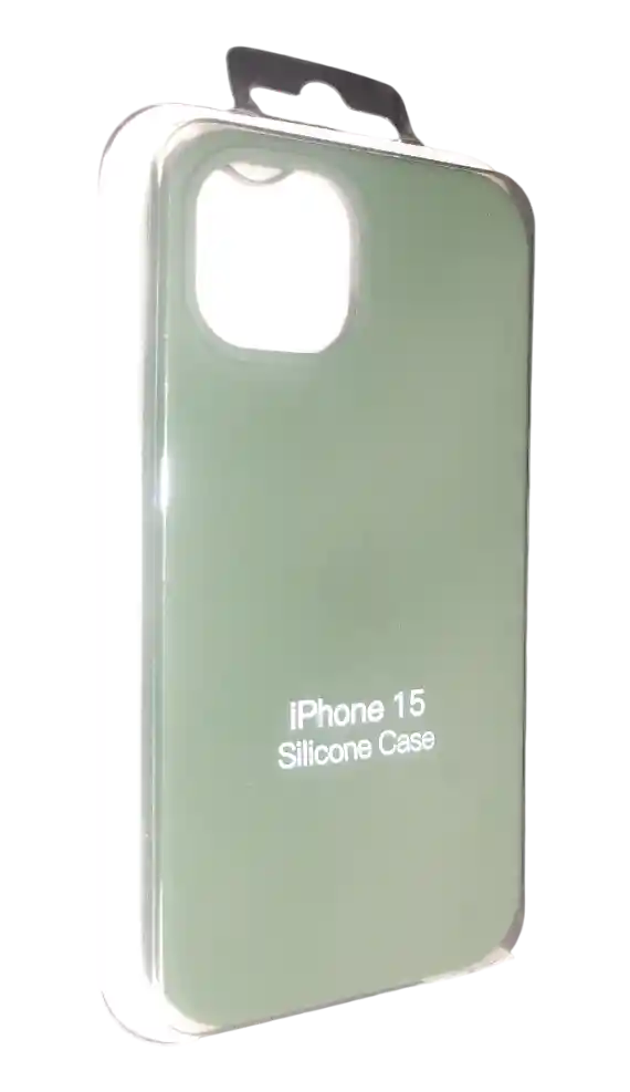 Forro Silicone Case Iphone 15 Verde Militar