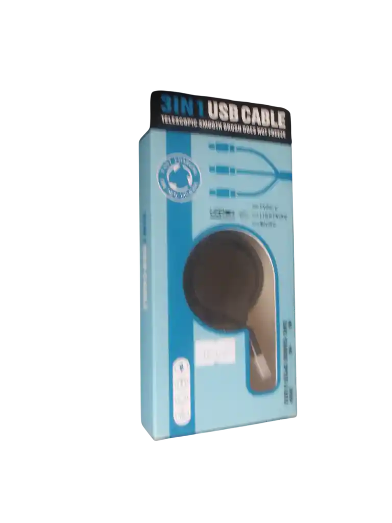Cable 3 En 1 Telescópico Usb Para Iphone, Tipo C Y Micro Usb (v8)