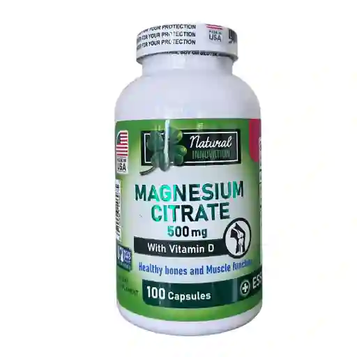 Citrato De Magnesio 500mg 100 Capsulas - Natural Innovation
