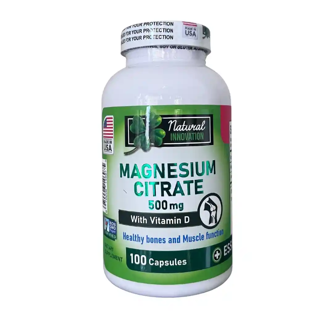 Citrato De Magnesio 500mg 100 Capsulas - Natural Innovation