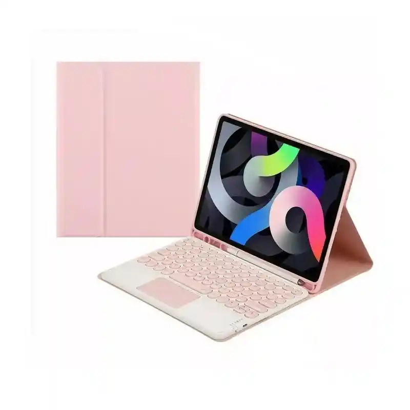 Estuche Con Teclado Y Pad Ipad 10a Generacion Rosa