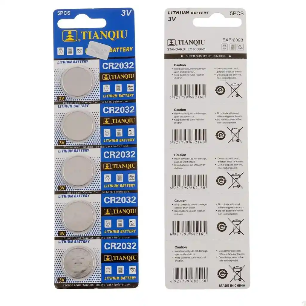 Bateria Pila Litio Especializada Boton Cr2032 X5
