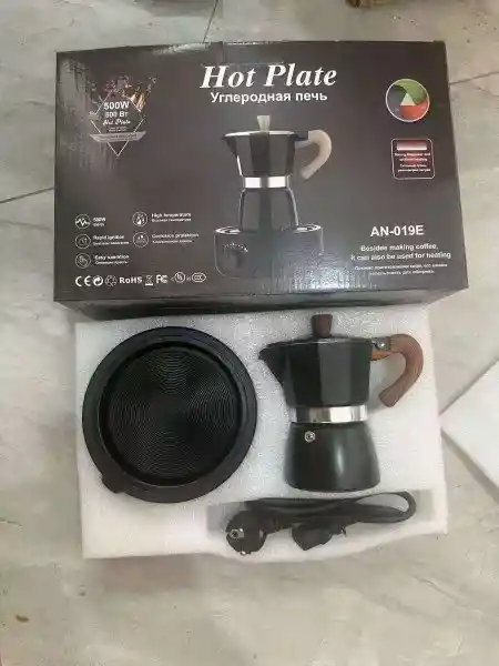 Cafetera Con Plataforma Eléctrica Negro