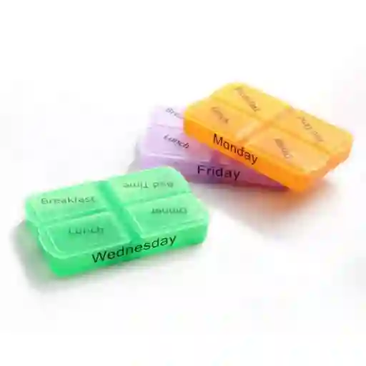 Pastillero Semanal Con 3compartimentos Diarios X2 Unidades