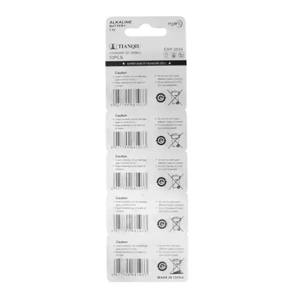Pila Batería De Botón Ag-3 392 A 1.5v Paquete X 10 Unidades