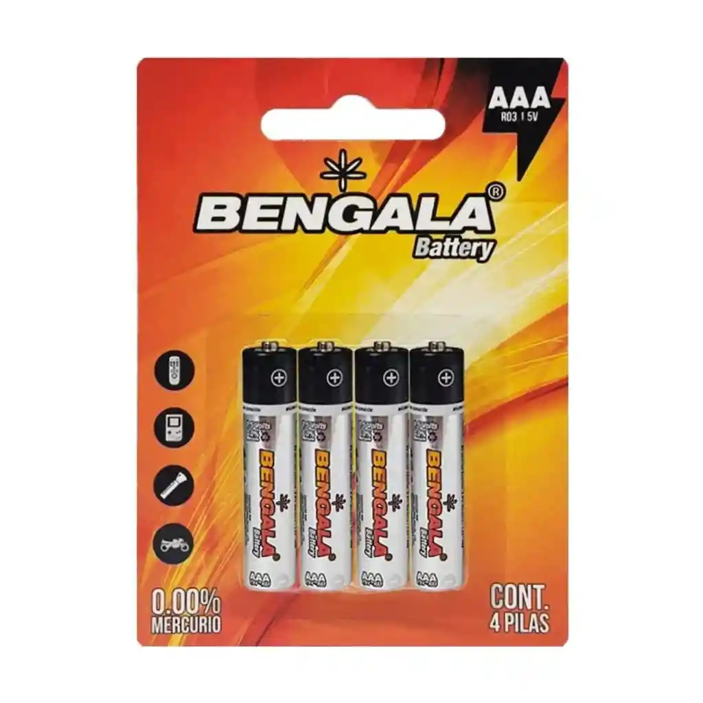 Bateria Pila Carbon Aaa X4