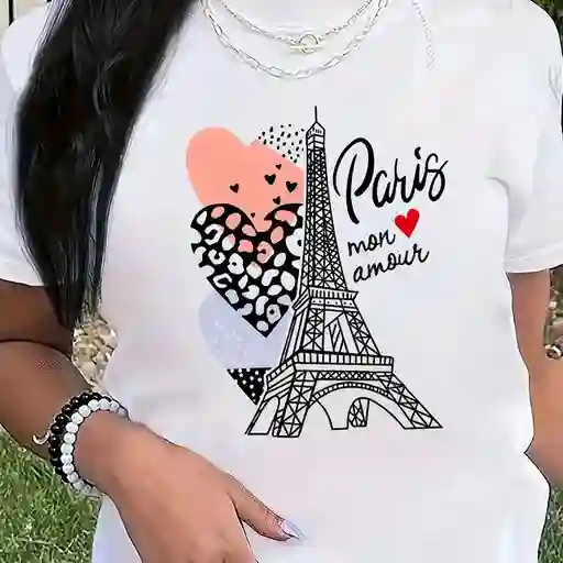 Camiseta Estampada Para Dama