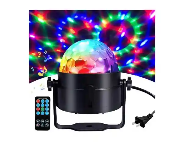 Proyector Bola Disco Luz Ritmica Remoto 7 Modos Luces