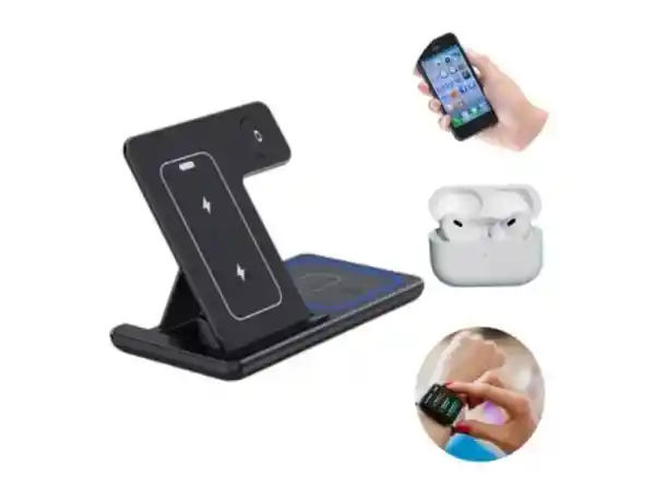 Base De Carga Inalambrica 3 En 1 Para Compatible Iphone