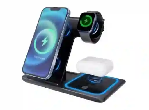 Base De Carga Inalambrica 3 En 1 Para Compatible Iphone
