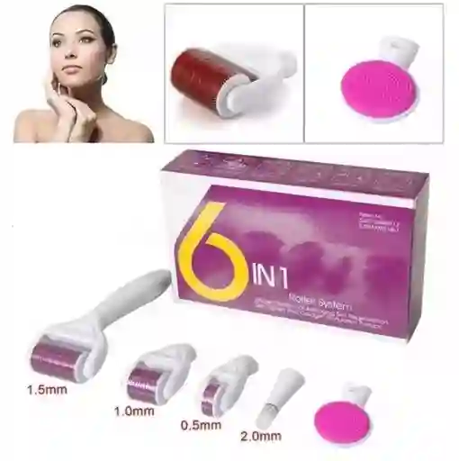 Derma Roller Facial 6 En 1 Con Estuche