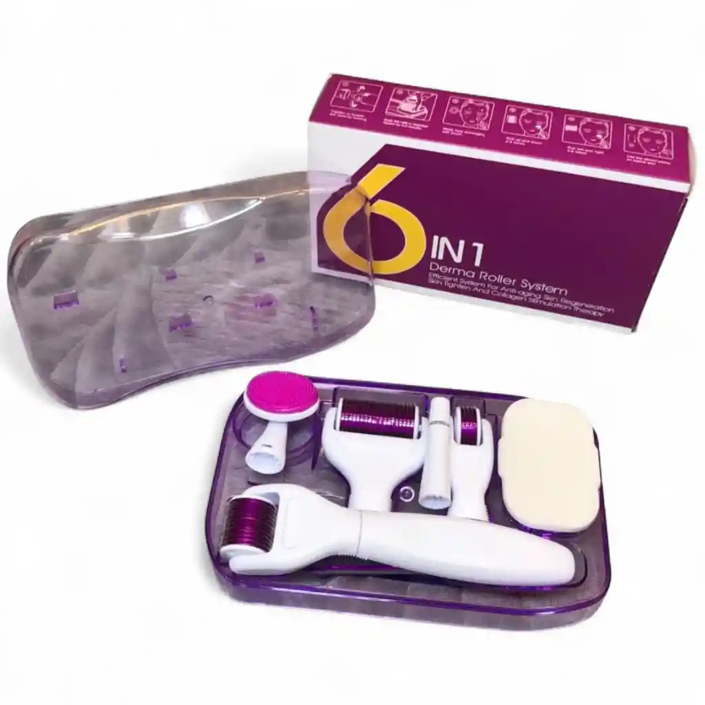 Derma Roller Facial 6 En 1 Con Estuche