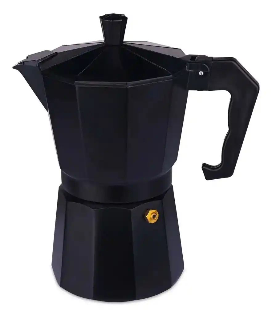 Cafetera 12 Tazas Para Estufa Café Express Clásica Negra