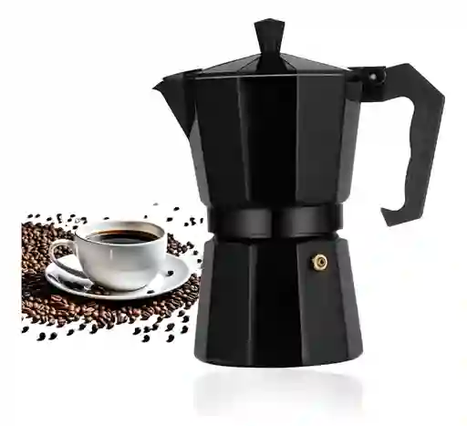 Cafetera 12 Tazas Para Estufa Café Express Clásica Negra