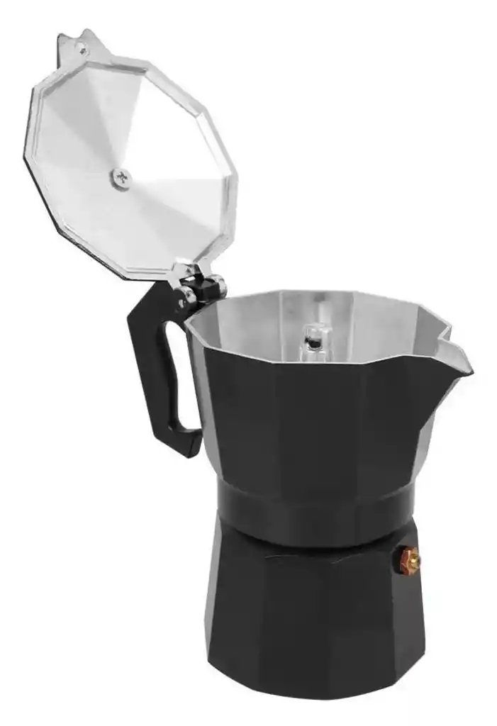 Cafetera 12 Tazas Para Estufa Café Express Clásica Negra