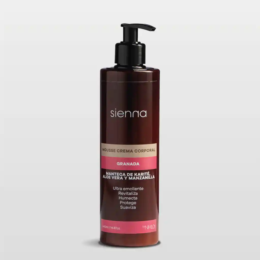Mousse Crema Corporal Granada Sienna 440ml