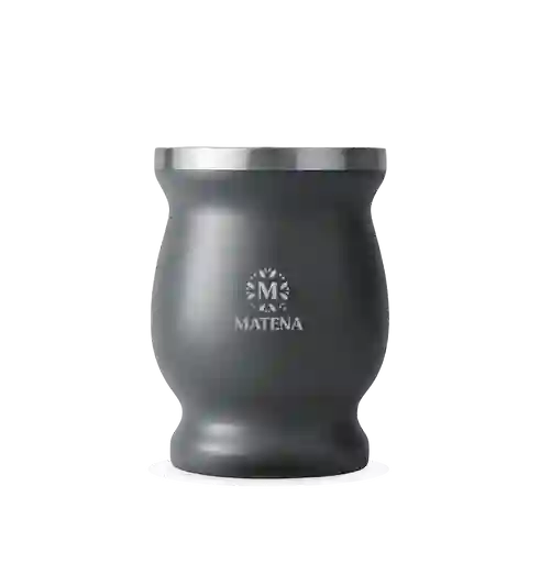 Mate Matena Gris Con Bombilla