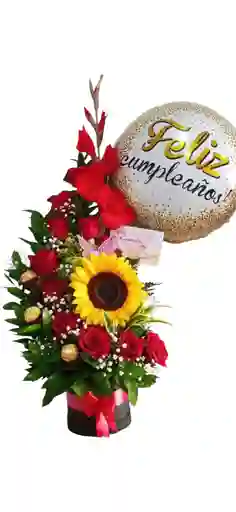 Ramo De Rosas Chocolates Girasoles