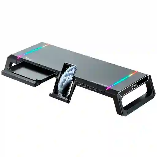 Base Stand Para Monitor Gamer Hub Multipuerto Jyr Brjr-016