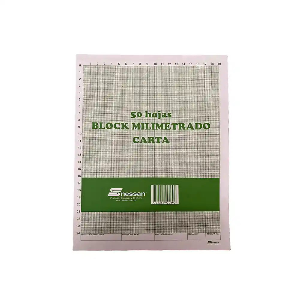 Block Nessan Milimetrado Carta X50 Hj