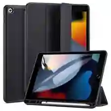 Estuche Smart Case Ipad 7/8/9 Generación 10.2" Con Espacio Para Lápiz Negro