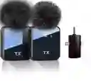 Microfono Peludo De Solapa Inalámbrico Conexión / Plug + Tipo C + Iphone /
