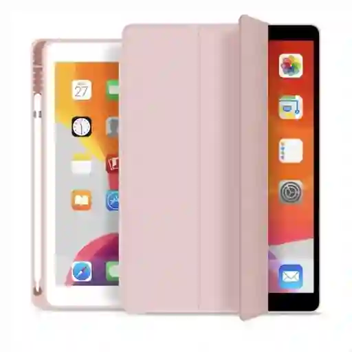 	estuche Smart Case Ipad 7/8/9 Generacion 10.2" Con Espacio Para Lapiz Rosado