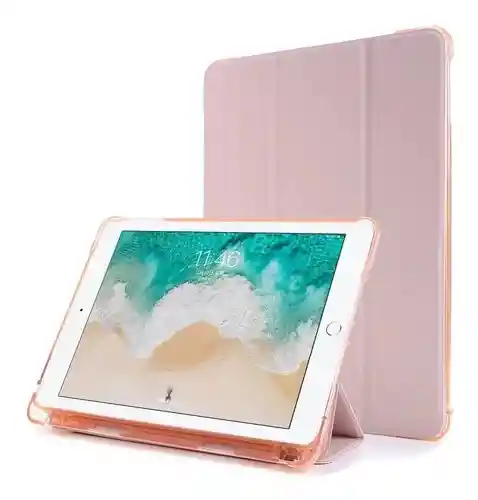 	estuche Smart Case Ipad 7/8/9 Generacion 10.2" Con Espacio Para Lapiz Rosado