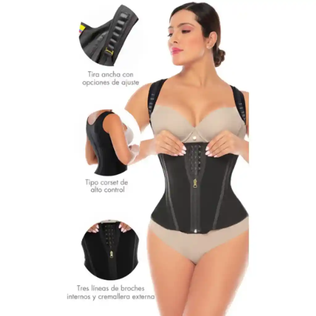 Nallz3ch-chaleco Cinturilla De Avispa Color: Negro Talla: 3xl