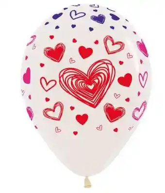 Globos Bombas R-12 Transparentes Corazones Sempertex