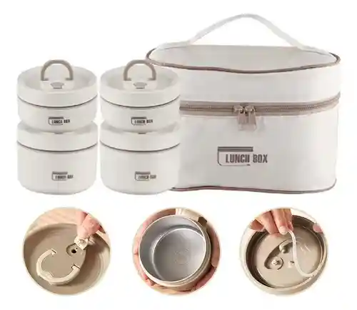 Kit De Fiambreras Portacomidas Térmico (4 Piezas)