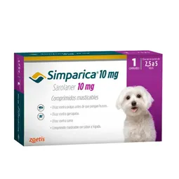 Simparica 10 Mg Perros De 2.5 A 5 Kilos Tableta Unitaria