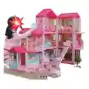 Casa De Muñecas Con Muebles Y Figuras, 185 Piezas