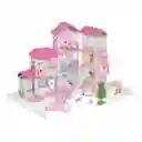 Casa De Muñecas Con Muebles Y Figuras, 185 Piezas