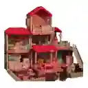 Casa De Muñecas Con Muebles Y Figuras, 185 Piezas