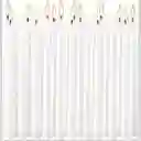 Paquete De 12 Velas De Carillón Blanco - 14cm