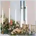 Paquete De 12 Velas De Carillón Blanco - 14cm