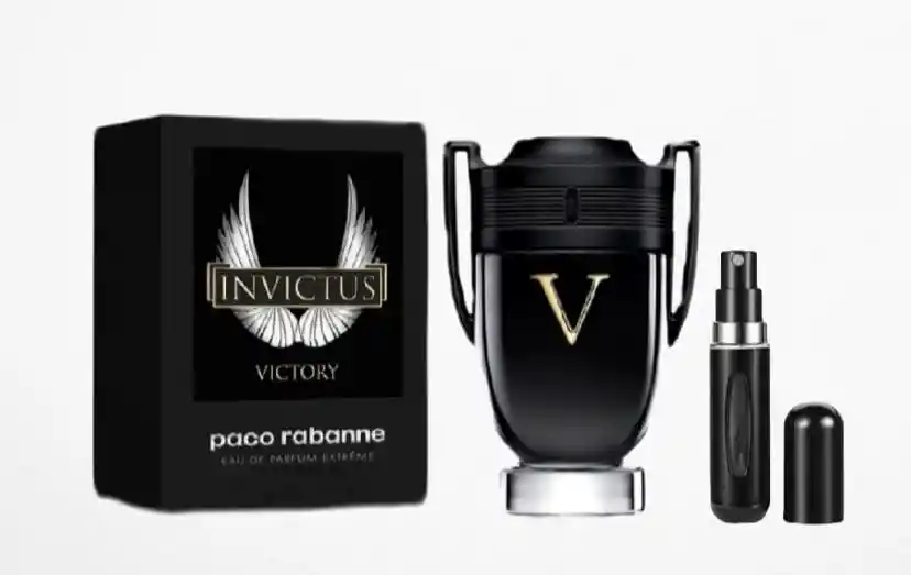 Invictus Victory 1.1 + Perfumero | Fragancia Para Caballero Avainillada Dulce Con Fondo Ambarado