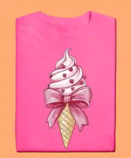 Camiseta Ice Cream Rosada