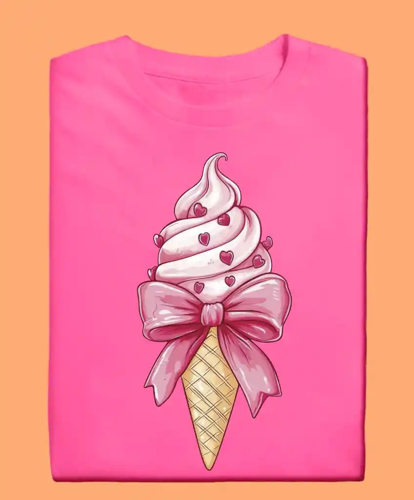 Camiseta Ice Cream Rosada