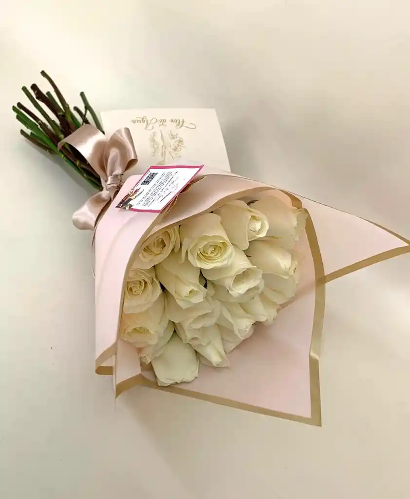 Bouquet De 12 Rosas Blancas