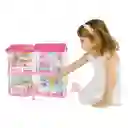 Casa De Muñecas 4 Pisos Con Muebles Y Figuras, 136 Piezas