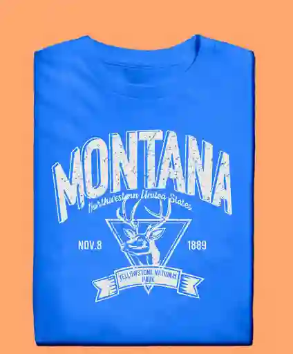 Camiseta Montana Azul