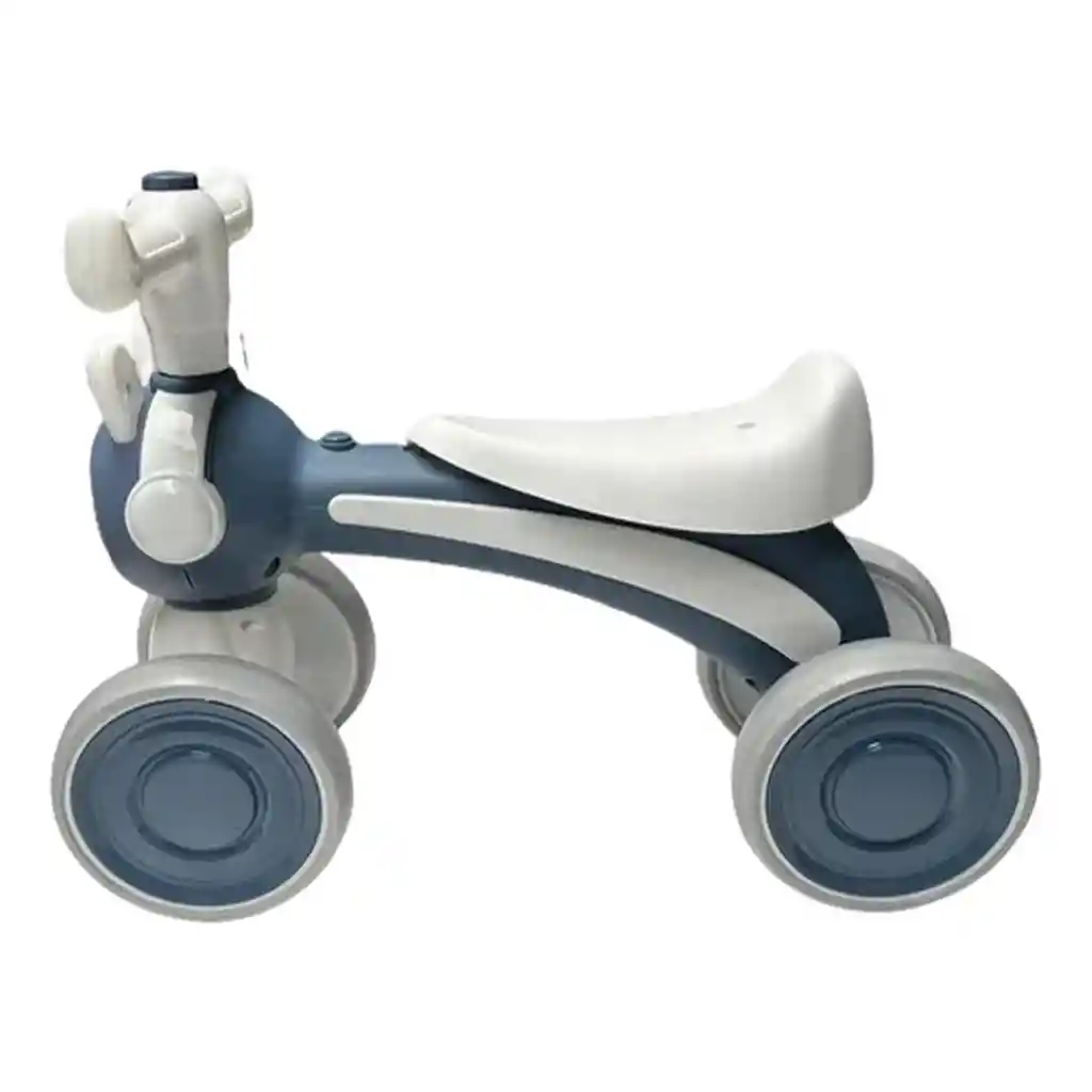 Triciclo De Impulso Sin Pedales Para Niños 4 Ruedas Musical Y Luces. Conejo Azul