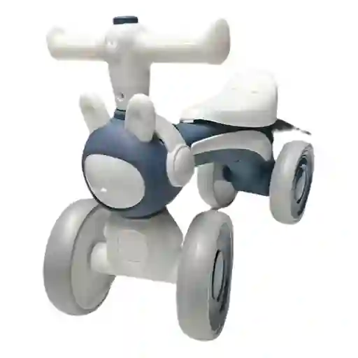 Triciclo De Impulso Sin Pedales Para Niños 4 Ruedas Musical Y Luces. Conejo Azul