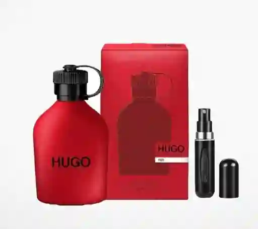 Hugo Boss Red 1.1 + Perfumero | Fragancia Para Caballero Ambarada Especiada Dulce
